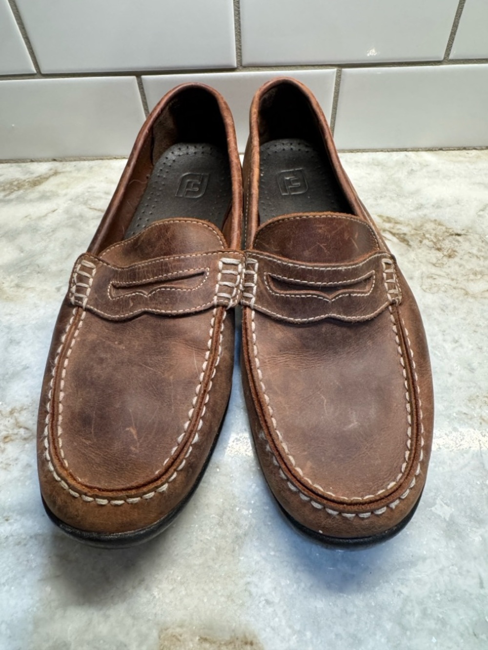 Footjoy Men's Club Casuals Golf Loafers Size 11 M Slip On Brown Leather 79011